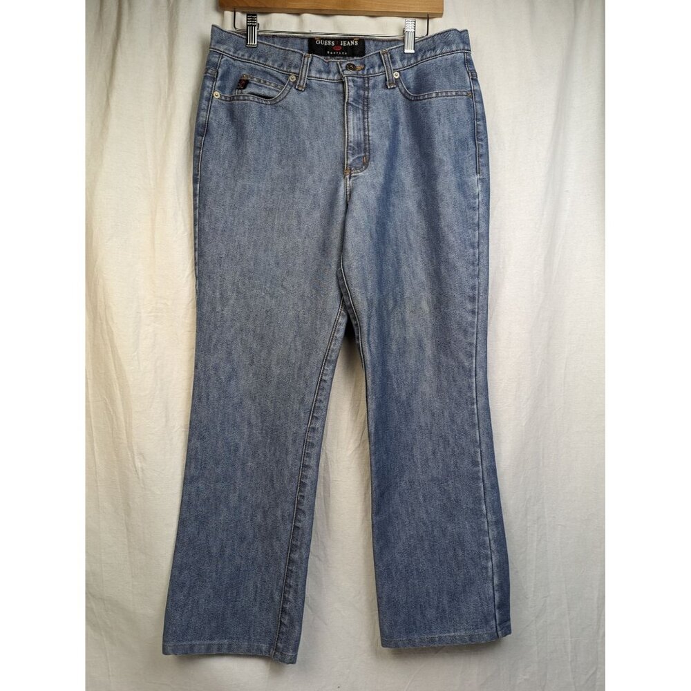 Guess Women's Vintage Bootleg Made in USA Light Wash Denim Jeans Sz 31